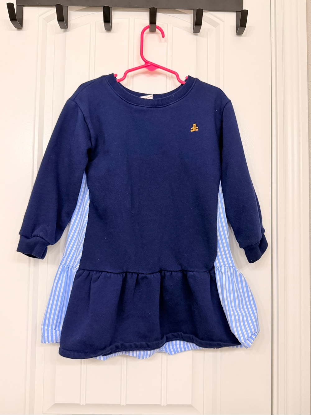 GAP Navy and Light Blue Girls' Peplum Dress